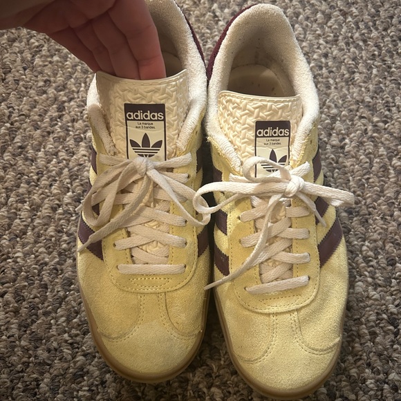 adidas Women's Sneakers - Burgundy and Yellow - Picture 1 of 8